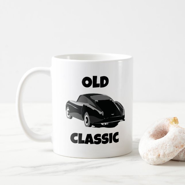 Classic Vintage Car Coffee Mug (With Donut)