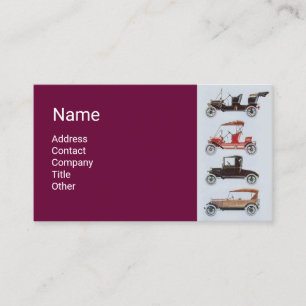 CLASSIC,VINTAGE CARS Auto Repair,Automotive Purple Business Card