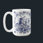 Classic Vintage Chic Dutch Windmill Delft Blue Coffee Mug<br><div class="desc">Beautiful and elegant image of typical and customary Dutch windmills and farm landscape scenery design. This ornate, elegant and funky hipster design was created for the lover of traditional Delfts Blue pottery and ceramics from the Netherlands. But also for the fancy artistic interior designer, the artsy fashion diva, the popular...</div>