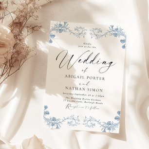 Classic Vintage Chinoiserie Elegant Wedding Invitation
