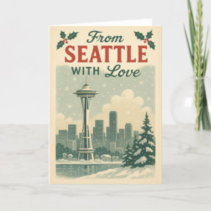 Classic Vintage Christmas Card – From Seattle 
