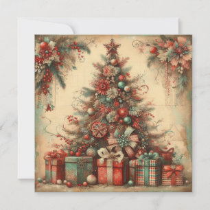 Classic Vintage Christmas Greeting Card