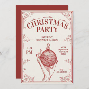 Classic Vintage christmas Invitation