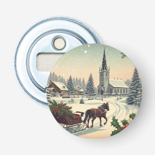Classic/Vintage Christmas scene  Bottle Opener