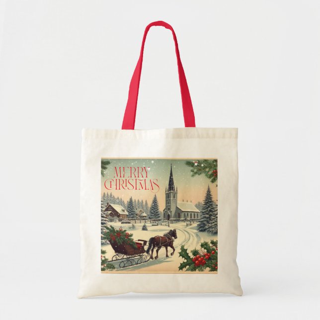 Classic/Vintage Christmas scene  Tote Bag (Front)