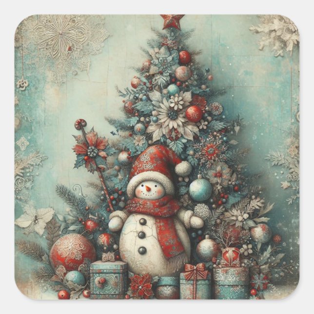 Classic Vintage Christmas Stickers (Front)