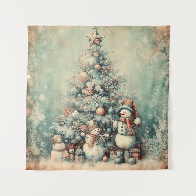 Classic Vintage Christmas Tapestry (Front)