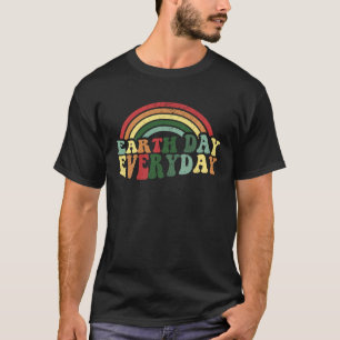 Classic Vintage Color Distressed Earth Day Everyda T-Shirt