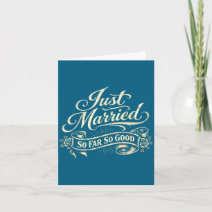 Classic vintage couple married funny newlywed card