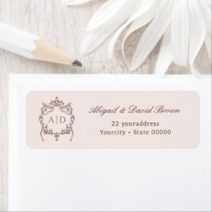 Classic Vintage Crest Wedding Return Address