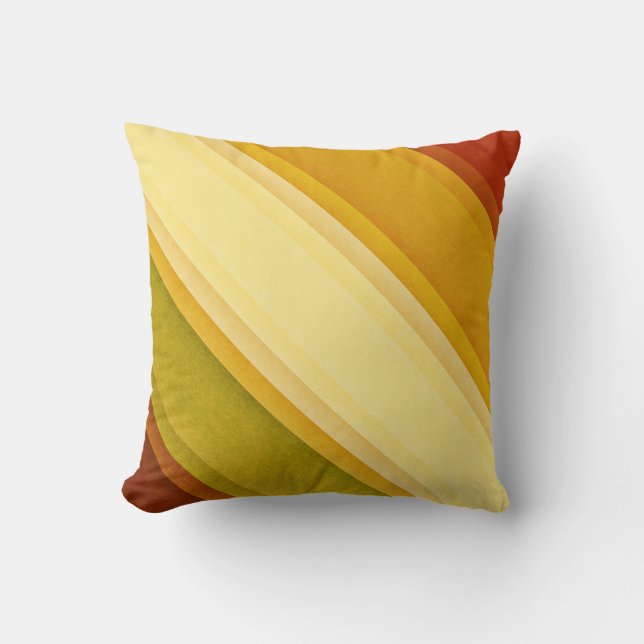 Classic Vintage Diagonal Stripe Pillow (Front)
