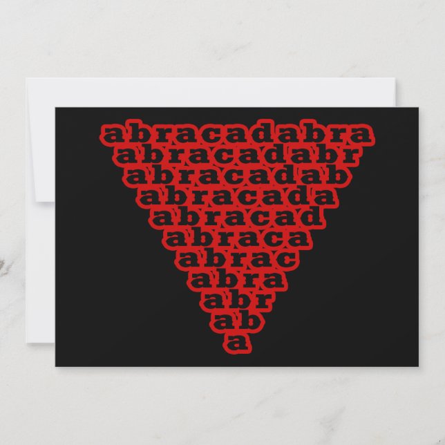 Classic Vintage Etching Abracadabra Art (Front)