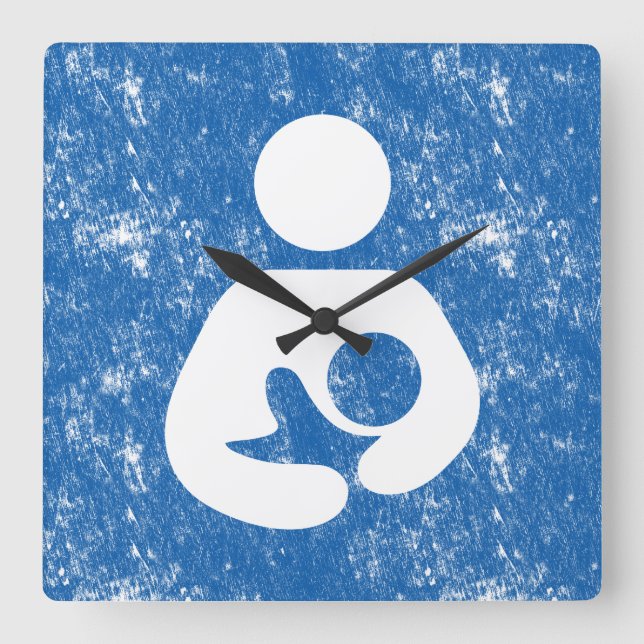 Classic Vintage Etching Nursing Graphic Square Wall Clock (Front)