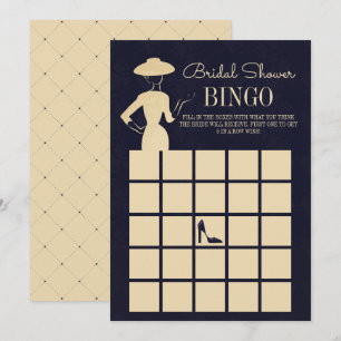 Classic Vintage Fashion Bridal Shower Bingo Card
