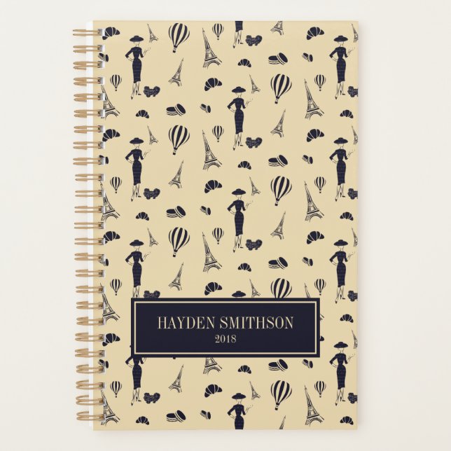 Classic Vintage Fashion Weekly & Monthly Planner (Front)