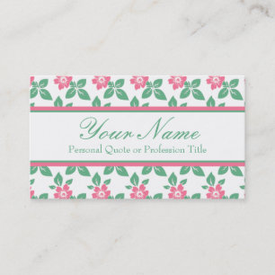 Classic Vintage Floral Pattern Business Card