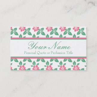 Classic Vintage Floral Pattern Business Card