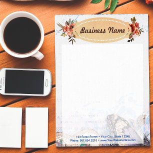 Classic Vintage Floral Watercolor Custom Custom Letterhead
