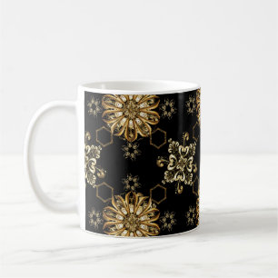 Classic Vintage: Golden Oriental Seamless. Coffee Mug