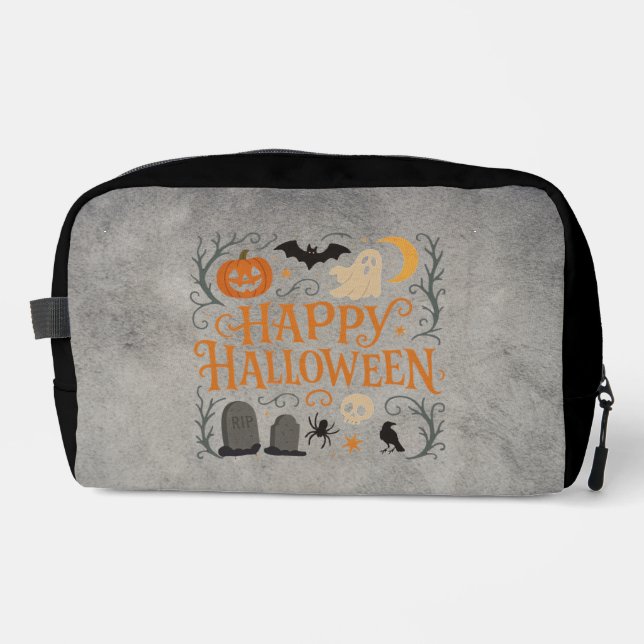 Classic, vintage Happy Halloween  Dopp Kit (Front)