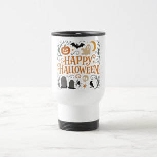 Classic, vintage Happy Halloween Travel Mug