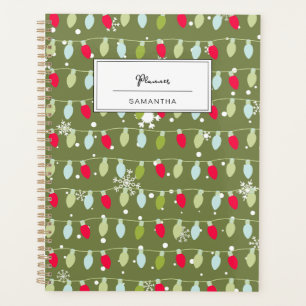 Classic Vintage Holiday Pattern-Christmas Lights 1 Planner