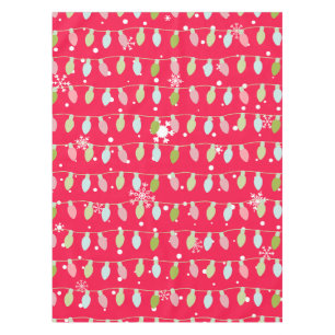 Classic Vintage Holiday Pattern-Christmas Lights 1 Tablecloth