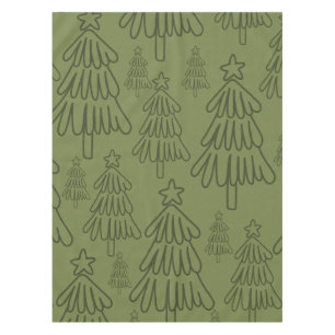 Classic Vintage Holiday Pattern-Christmas Tree (1) Tablecloth
