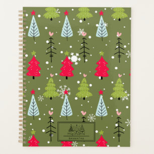 Classic Vintage Holiday Pattern-Christmas Tree (2) Planner