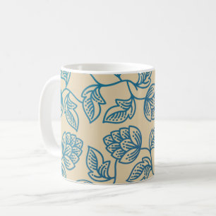 Classic Vintage Hop Leaves Pattern Coffee Mug