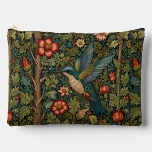 Classic vintage hummingbird art bohemian chic accessory pouch