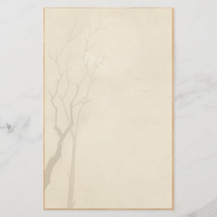 Classic vintage japanese night moon scenery sumi-e stationery