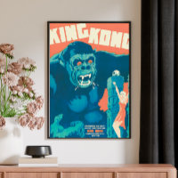 Classic Vintage King Kong Retro Movie Poster