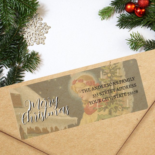 Classic Vintage Merry Christmas Angel (Creator Uploaded)