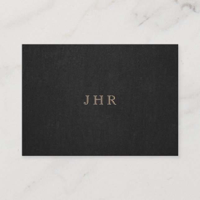 Classic Vintage Monogram Dark Brown Professional Business Card (Front)