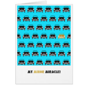 Classic vintage Morris Minor car card