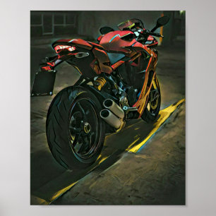 classic vintage motorcycle gift poster