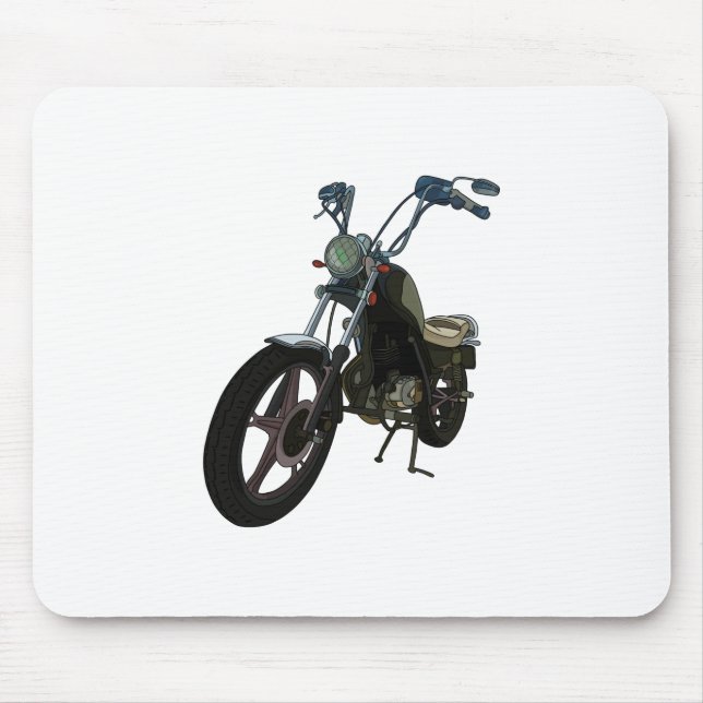 Classic Vintage Motorcycle Mouse Mat (Front)