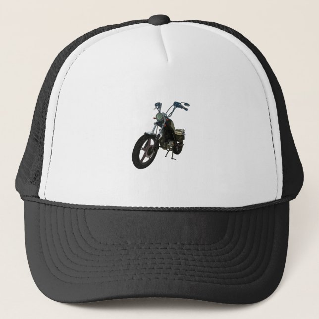 Classic Vintage Motorcycle Trucker Hat (Front)