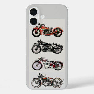 CLASSIC VINTAGE MOTORCYCLES Grey iPhone 16 Plus Case