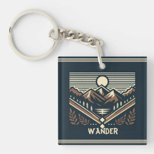 Classic/vintage outdoors/wilderness key ring