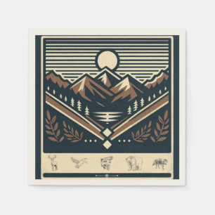 Classic/vintage outdoors/wilderness napkin