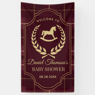 Classic Vintage Polo Horse Party Baby Shower Banner