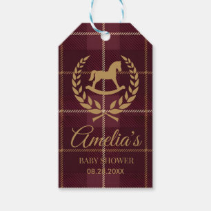 Classic Vintage Polo Horse Party Baby Shower Gift Tags
