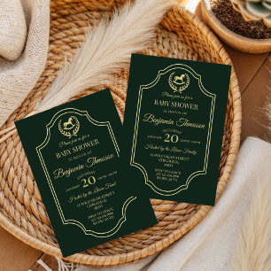 classic Vintage Polo Horse Party Baby shower  Invitation