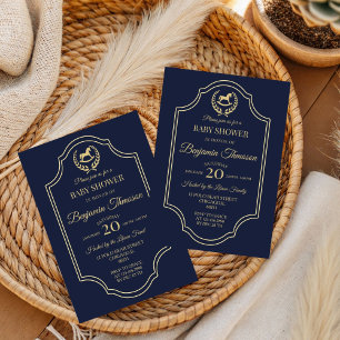classic Vintage Polo Horse Party Baby shower  Invitation