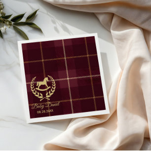 Classic Vintage Polo Horse Party Baby Shower Napkin