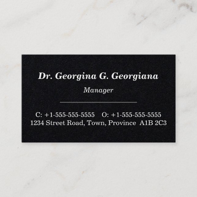 Classic, Vintage Professional Business Card (Front)