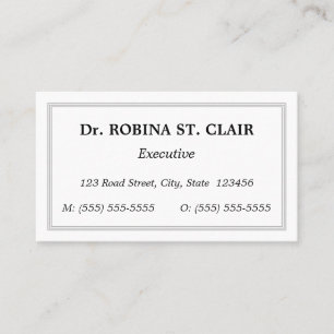 Classic, Vintage Professional Business Card