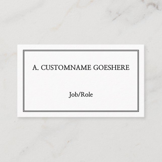 Classic, Vintage Professional Business Card (Front)